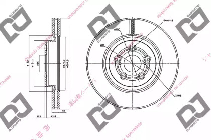 Тормозной диск DJ PARTS BD1418